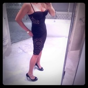 Bebe Black Lace dress cocktail formal prom